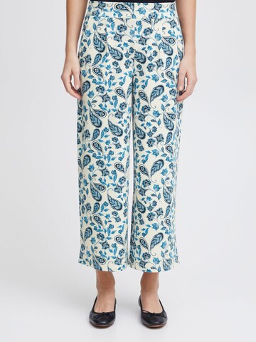 Wide leg Pantaloni ' Kate ' di ICHI in blu: frontale