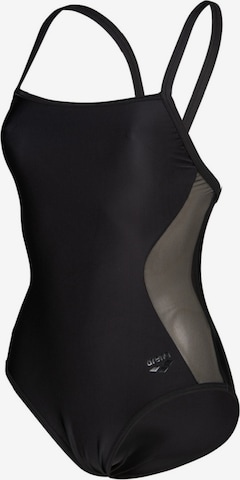 ARENA Active Swimsuit 'MESH PANELS CLOSED BACK' in Black