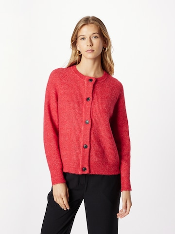 Cardigan 'Lulu' SELECTED FEMME en rouge : devant