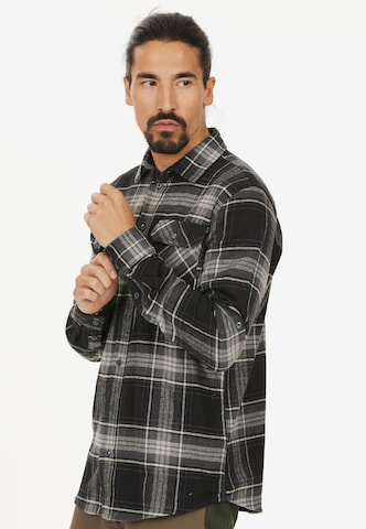 Whistler Regular fit Athletic Button Up Shirt 'Jamba' in Black: front