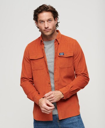 Superdry Regular fit Button Up Shirt 'Trailsman' in Orange: front