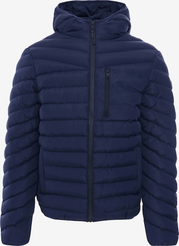 Threadbare Between-Season Jacket 'Griffin' in Blue: front