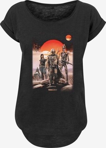 F4NT4STIC T-Shirt 'Star Wars The Mandalorian Warriors' in Schwarz: predná strana