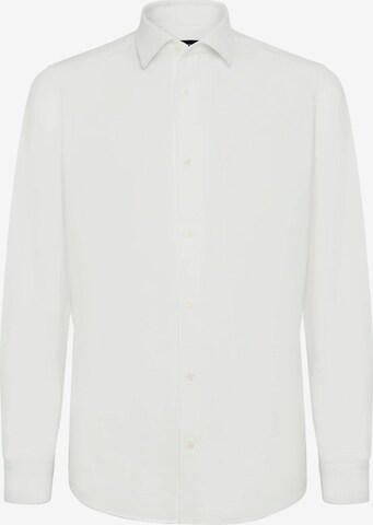 Chemise business Boggi Milano en blanc : devant