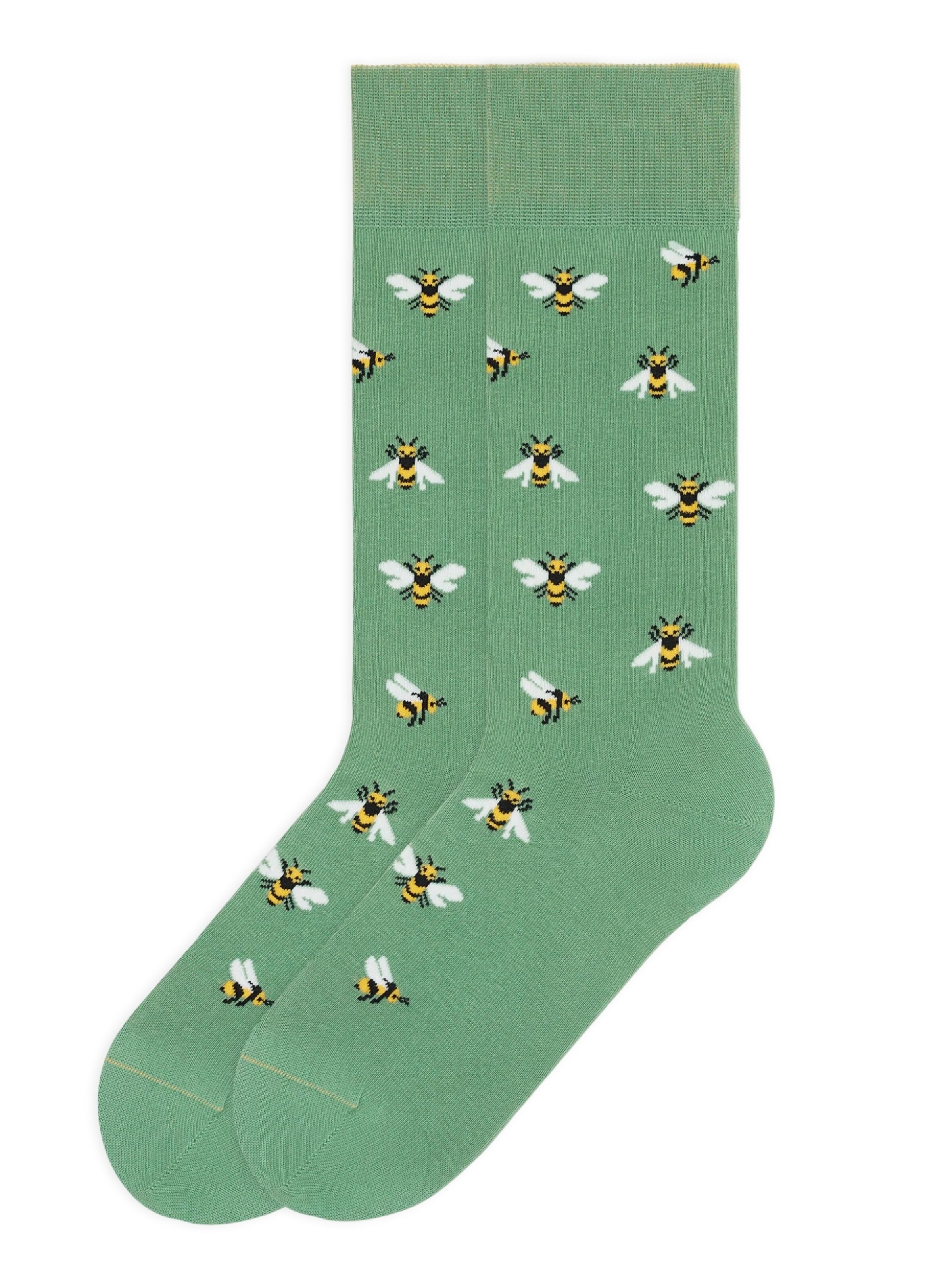 Von Jungfeld Socken 'Biene Icon'‌‌‌‌‌‌‌ in Grün: Vorderseite