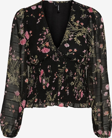 VERO MODA Blouse 'Rosa' in Zwart: voorkant