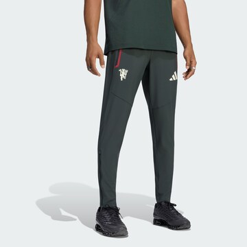 ADIDAS PERFORMANCE Slimfit Sportbroek 'Manchester United Tiro' in Groen: voorkant