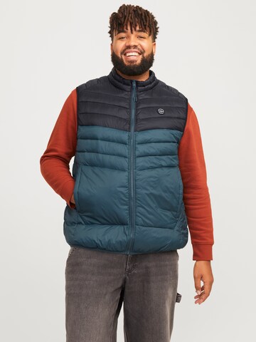 Gilet 'JJESPrint' di Jack & Jones Plus in verde: frontale