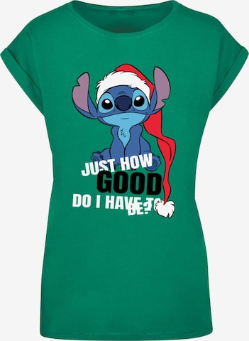 ABSOLUTE CULT Shirt 'Lilo And Stitch - Just How Good' in Groen: voorkant