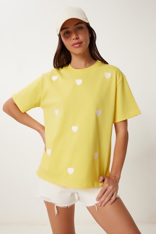 Happiness İstanbul Shirt in Geel: voorkant