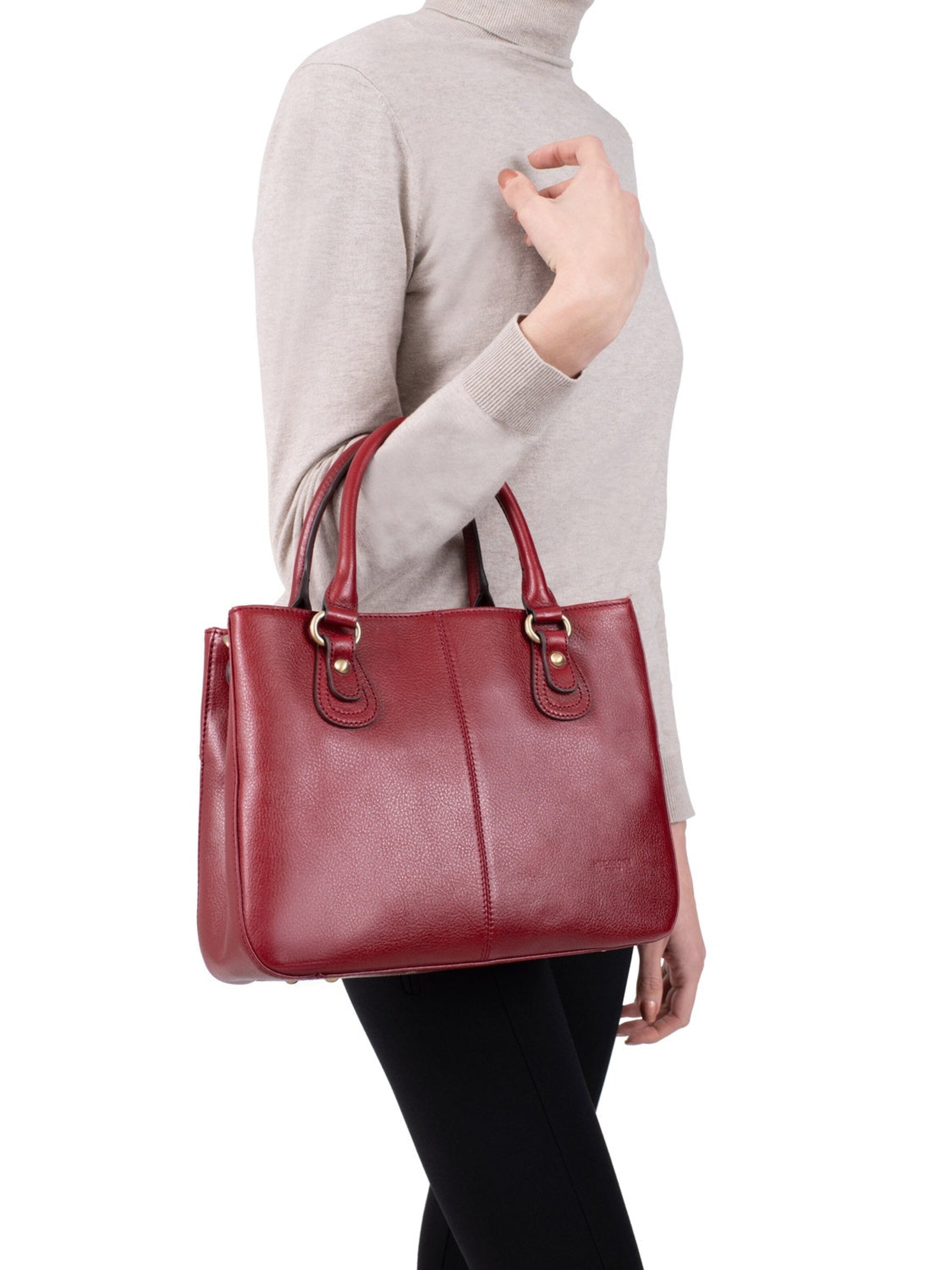 Hexagona Handtasche 'République'‌‌‌‌‌‌‌‌‌ in Rot: Vorderseite