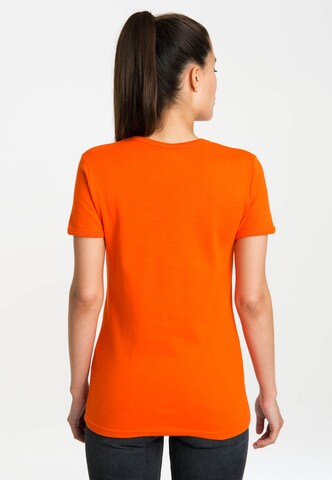 LOGOSHIRT Shirt 'Brandt Zwieback 70's' in Orange