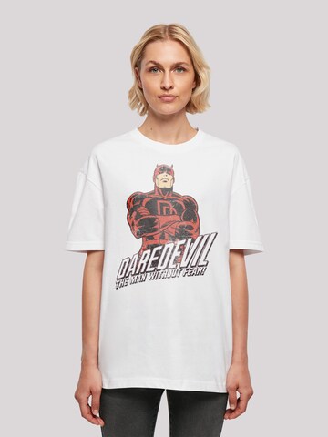 T-shirt 'Marvel Daredevil Slogan' F4NT4STIC en blanc : devant