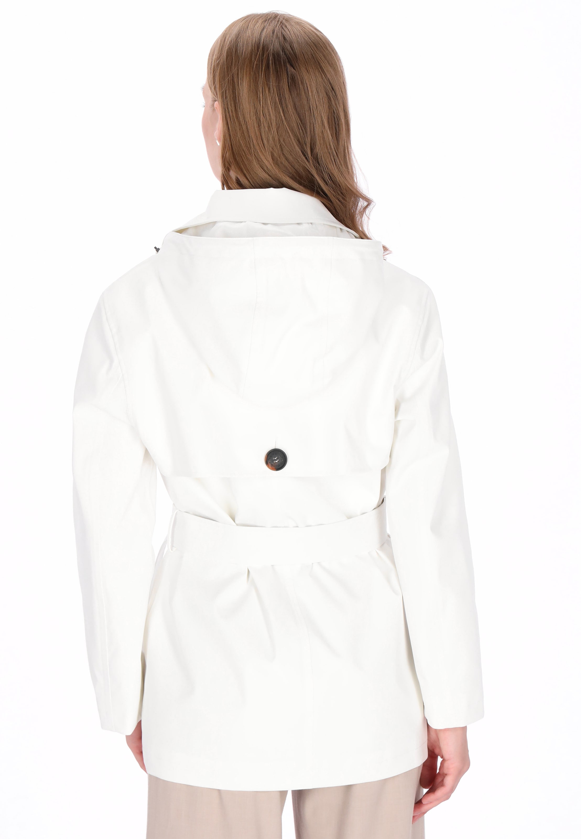 DreiMaster Klassik - Sobretudo meia-estação em branco