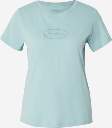 Tricou de la Pepe Jeans pe albastru: față