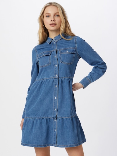 Rochie tip bluză 'Raquel' ABOUT YOU pe denim albastru, Vizualizare model