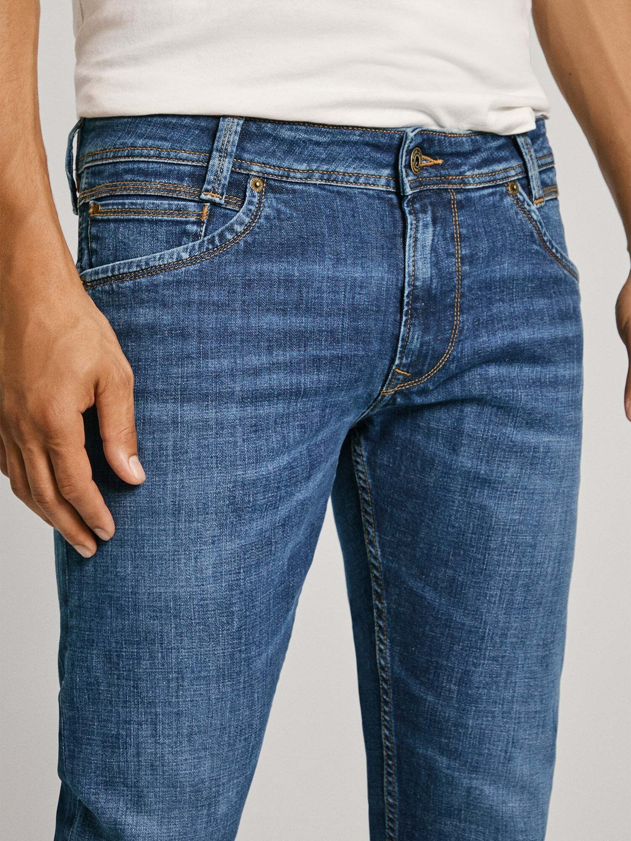 Pepe Jeans Tapered Jeans in Blue Denim ABOUT YOU