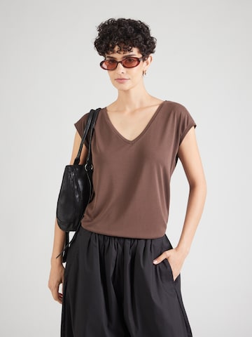PIECES Shirt 'PCKAMALA' in Brown: front