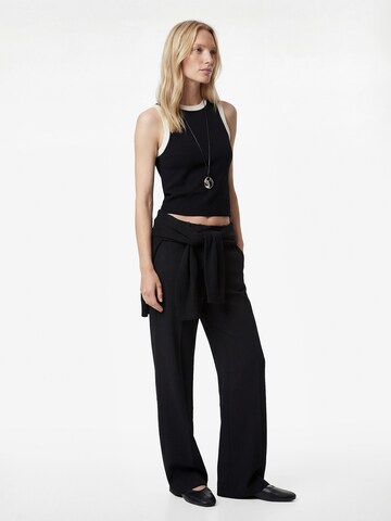Koton Wide leg Pleat-Front Pants in Black