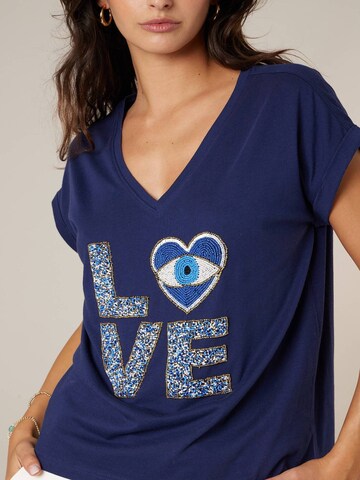 T-shirt 'Mykolove' Deeluxe en bleu