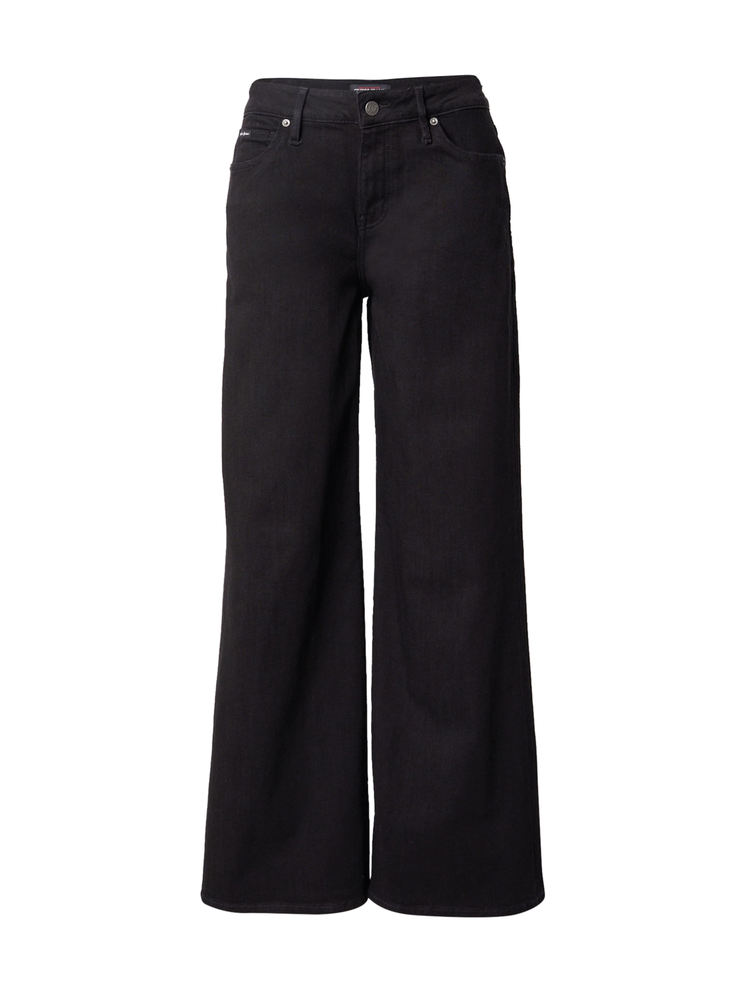 GUESS JEANS Wide Leg Jeans i sort: forside