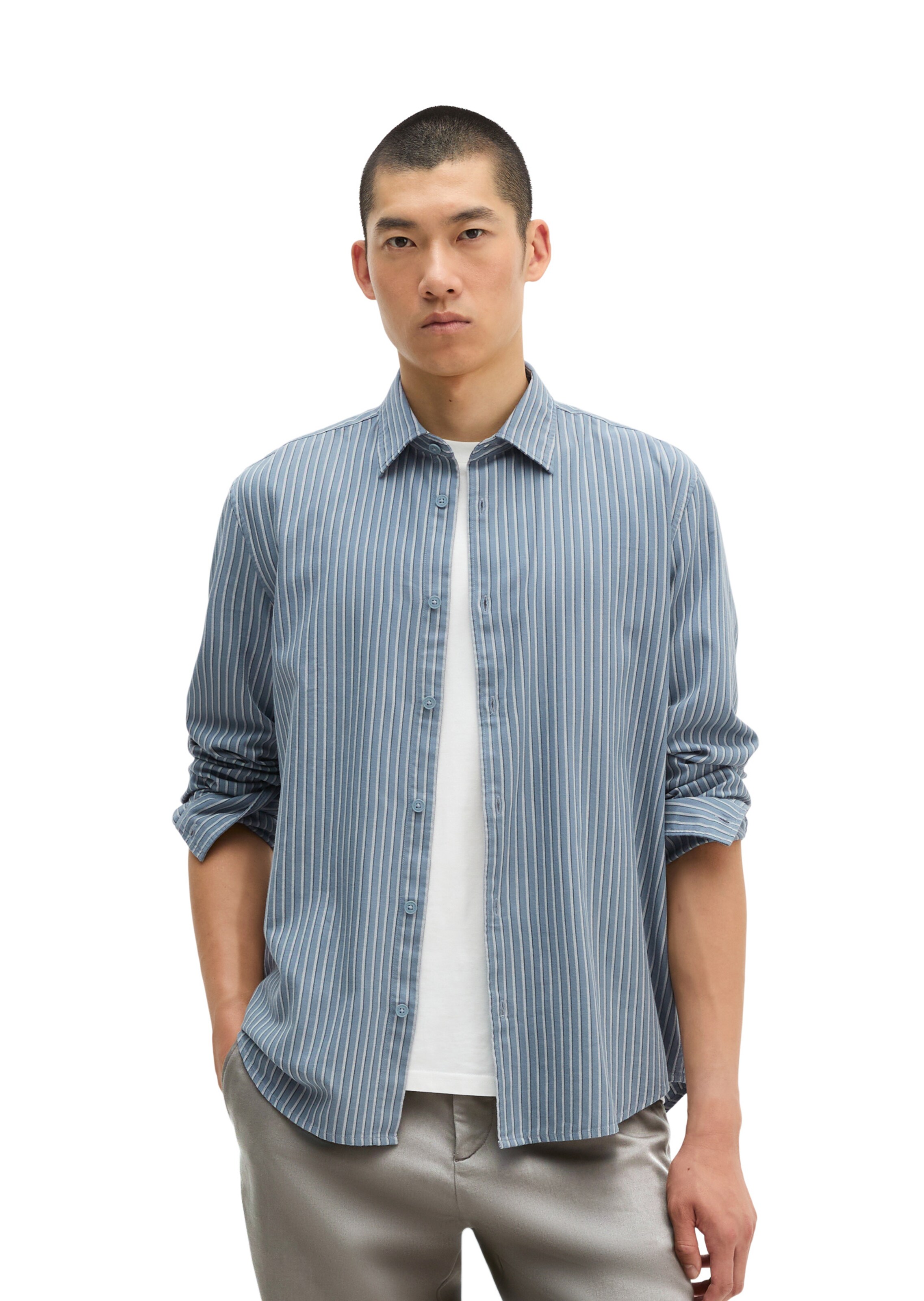 Marc O'Polo Regular Fit Hemd in Blau: Vorderseite