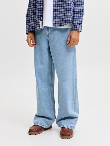 Wide Leg Jean 'JJIDAVE JJJAX' Jack & Jones Junior en bleu : devant