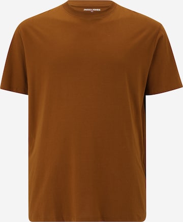 Jack & Jones Plus - Camiseta 'JJEBRADLEY' en marrón: frente