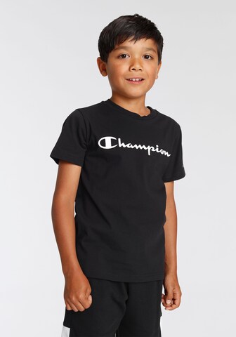 Champion Authentic Athletic Apparel - Camiseta 'Crewneck' en negro: frente