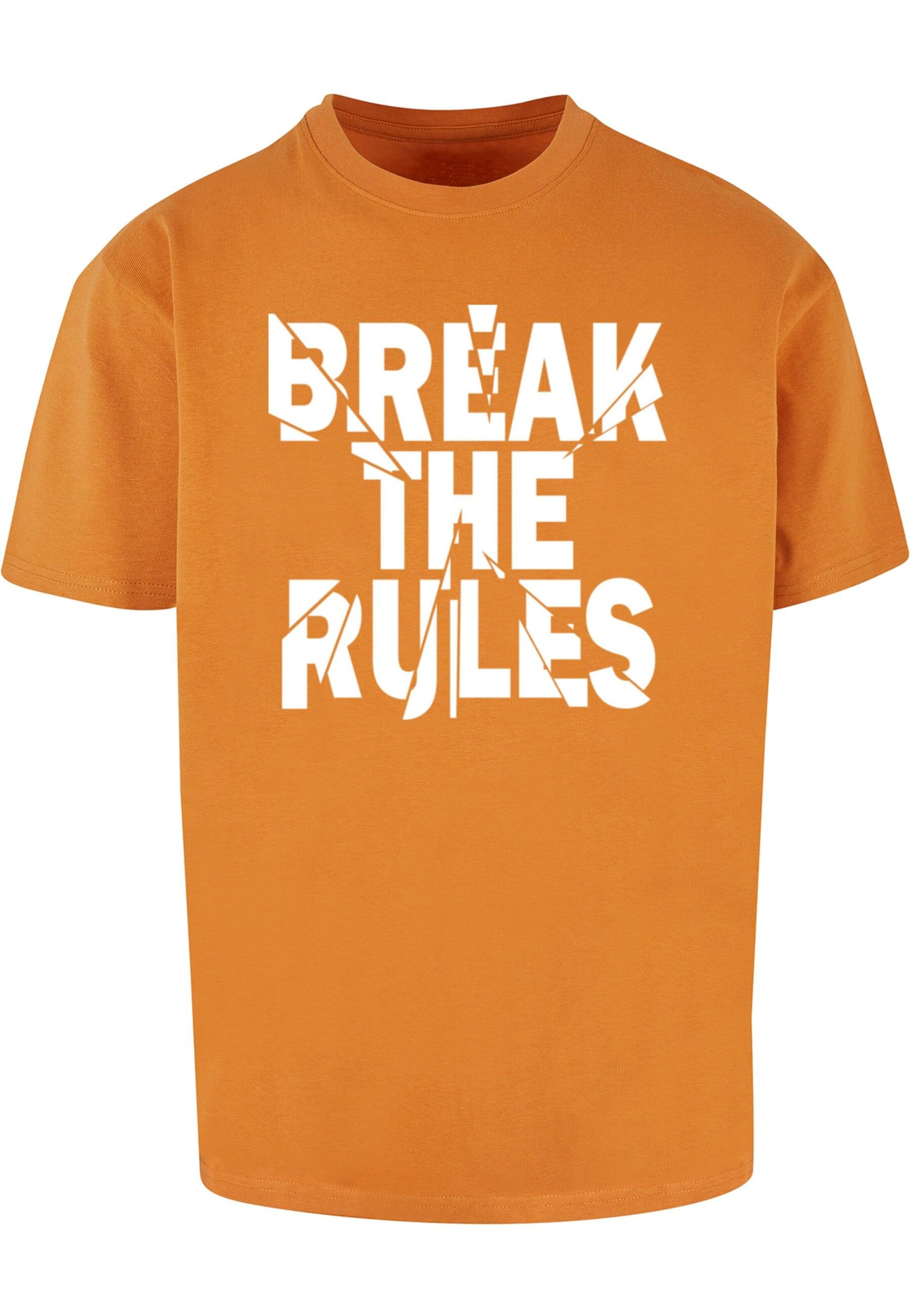 Merchcode Shirt 'Break The Rules 2' in Orange: front