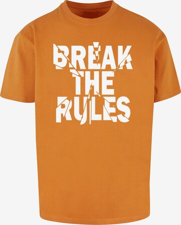 Maglietta 'Break The Rules 2' di Merchcode in arancione: frontale
