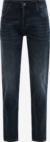 WE Fashion Slimfit Jeans in Blauw: voorkant