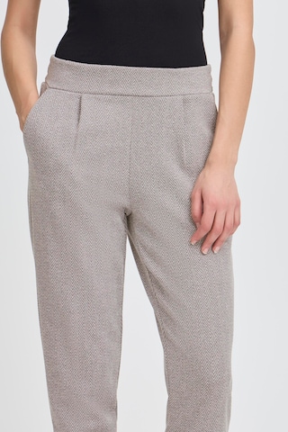 ICHI - Tapered Calças 'IHKATE' em cinzento
