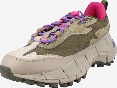 Reebok Classics Sneakers 'Zig Kinetica' in Khaki / Olive / Purple / Pink, Item view