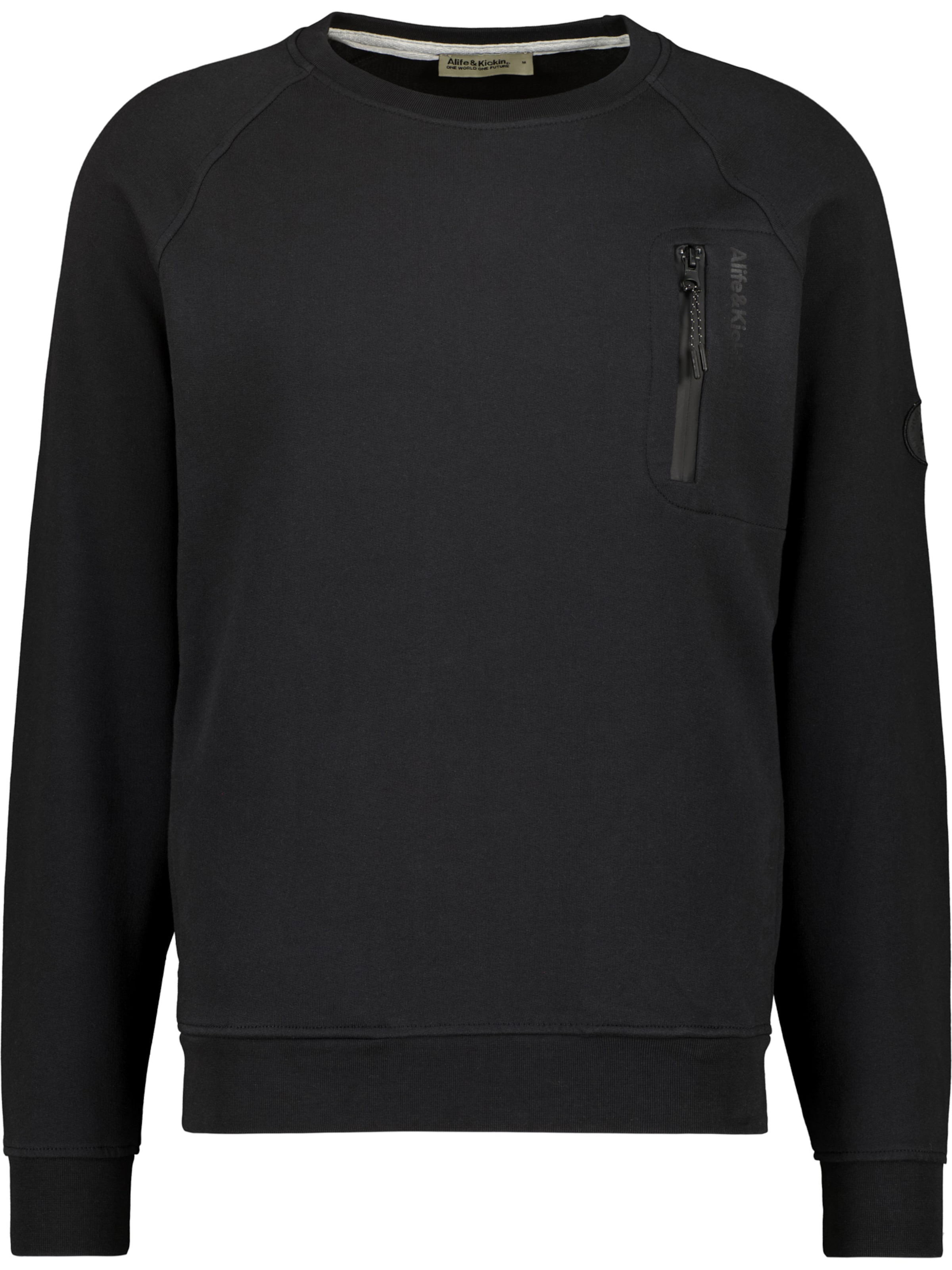 alife & kickin Sweatshirt 'FabioAK' in Zwart: voorkant