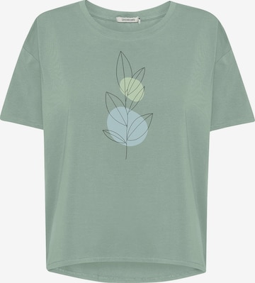 GREENBOMB T-Shirt 'Bloom Classic Feel' (GOTS) in Grün: Vorderseite