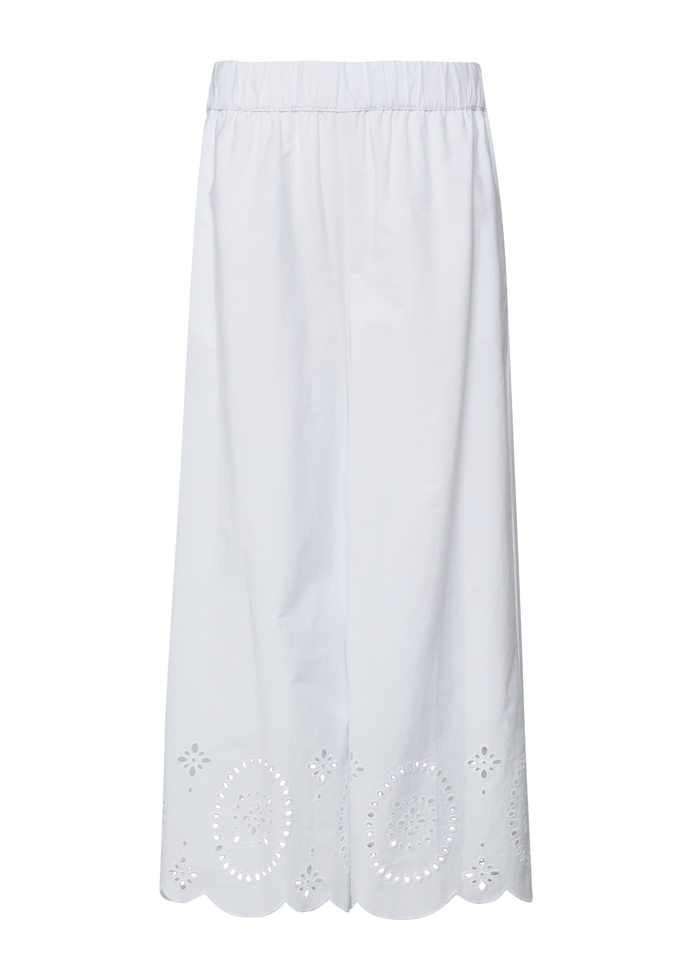 s.Oliver Wide leg Trousers in White: front