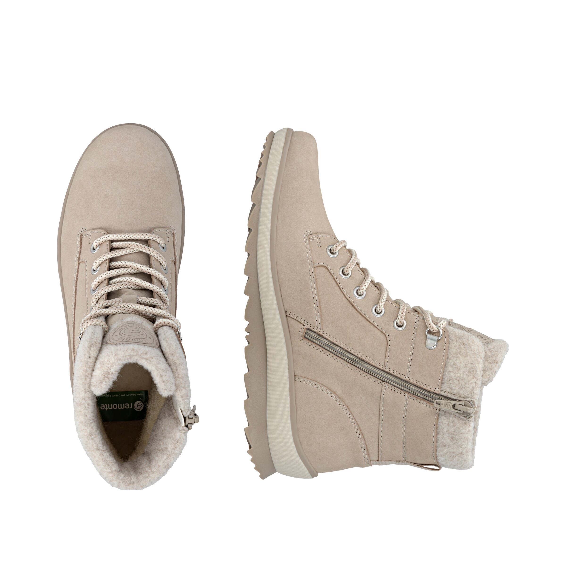 Bottes à lacets 'R8477' REMONTE en beige