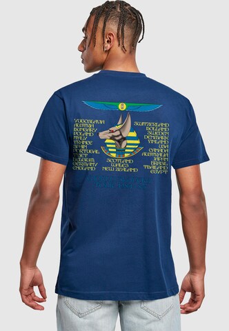 Merchcode Shirt 'Powerslave - World Slavery Tour Egpyt' in Blauw
