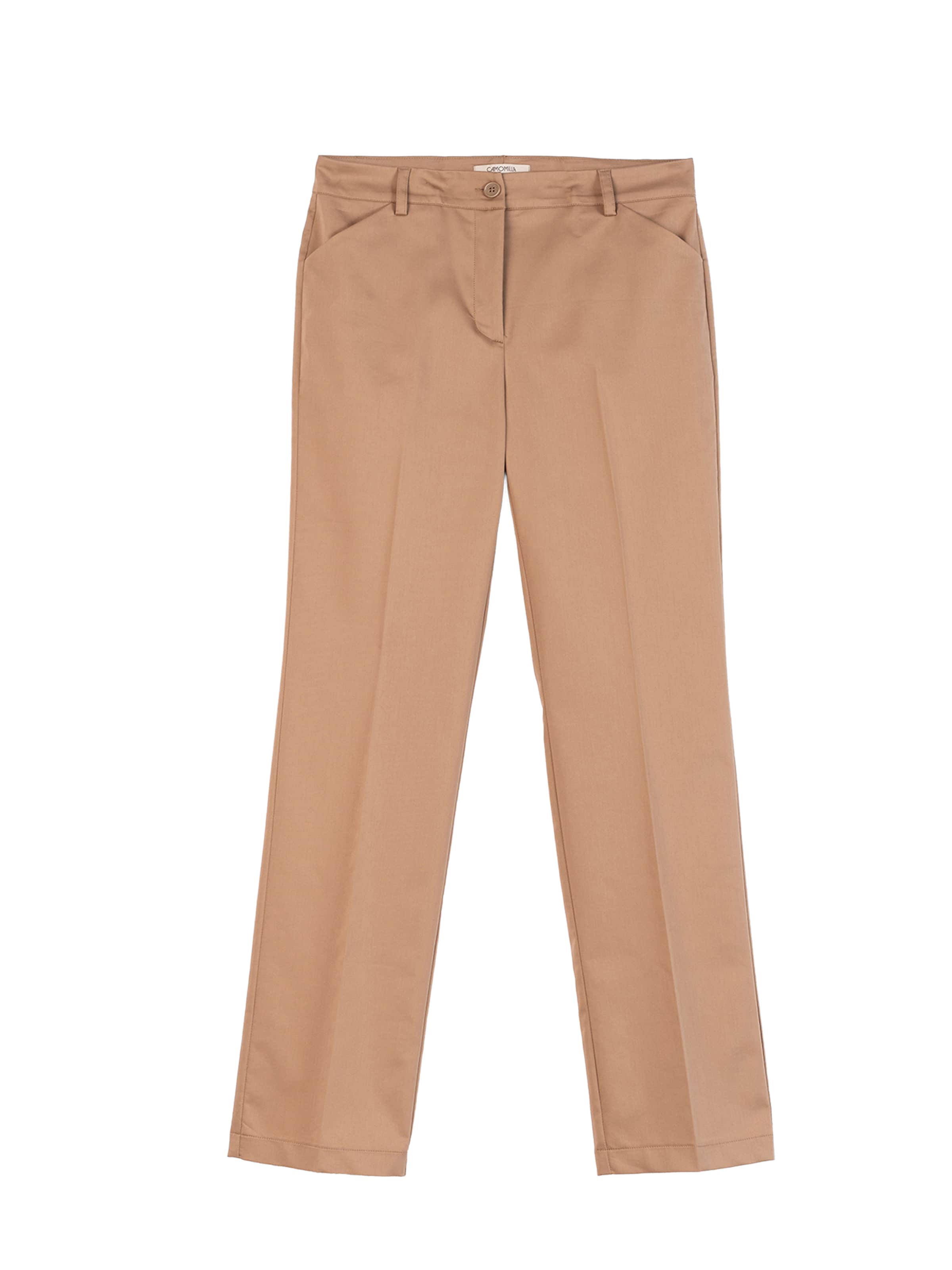 Camomilla Italia Regular Pleated Pants 'Clair-D' in Beige: front