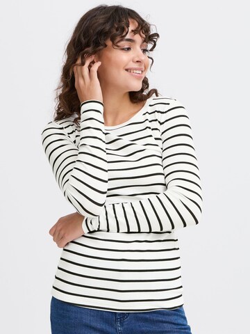 Fransa Shirt 'Hizamond' in White: front