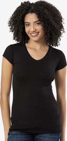 T-shirt Weweus en noir : devant