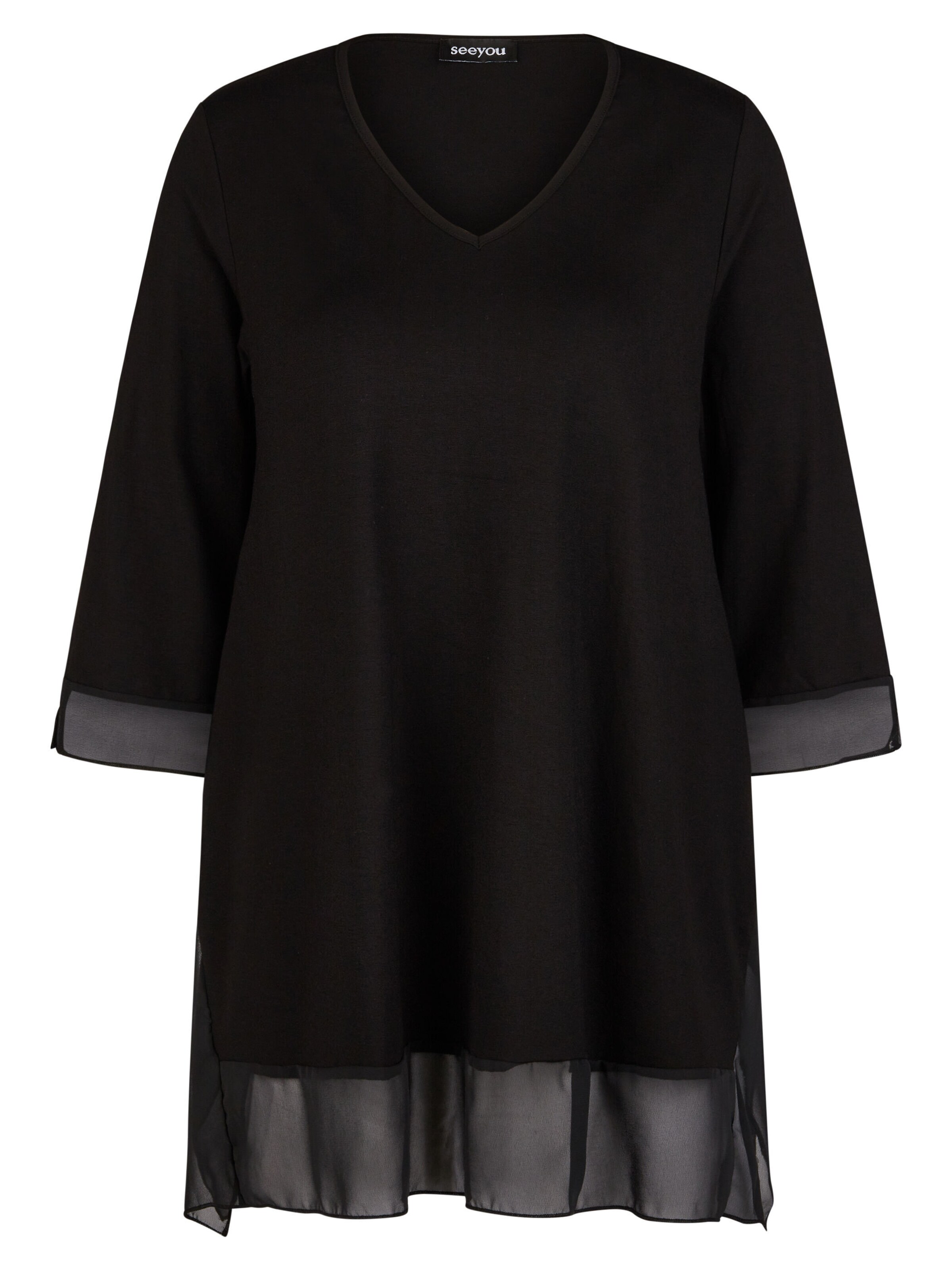 SEEYOU BY BIGGI M. Tunika in Schwarz: Vorderseite