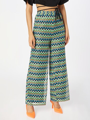 Wide Leg Pantalon Warehouse en mélange de couleurs : devant