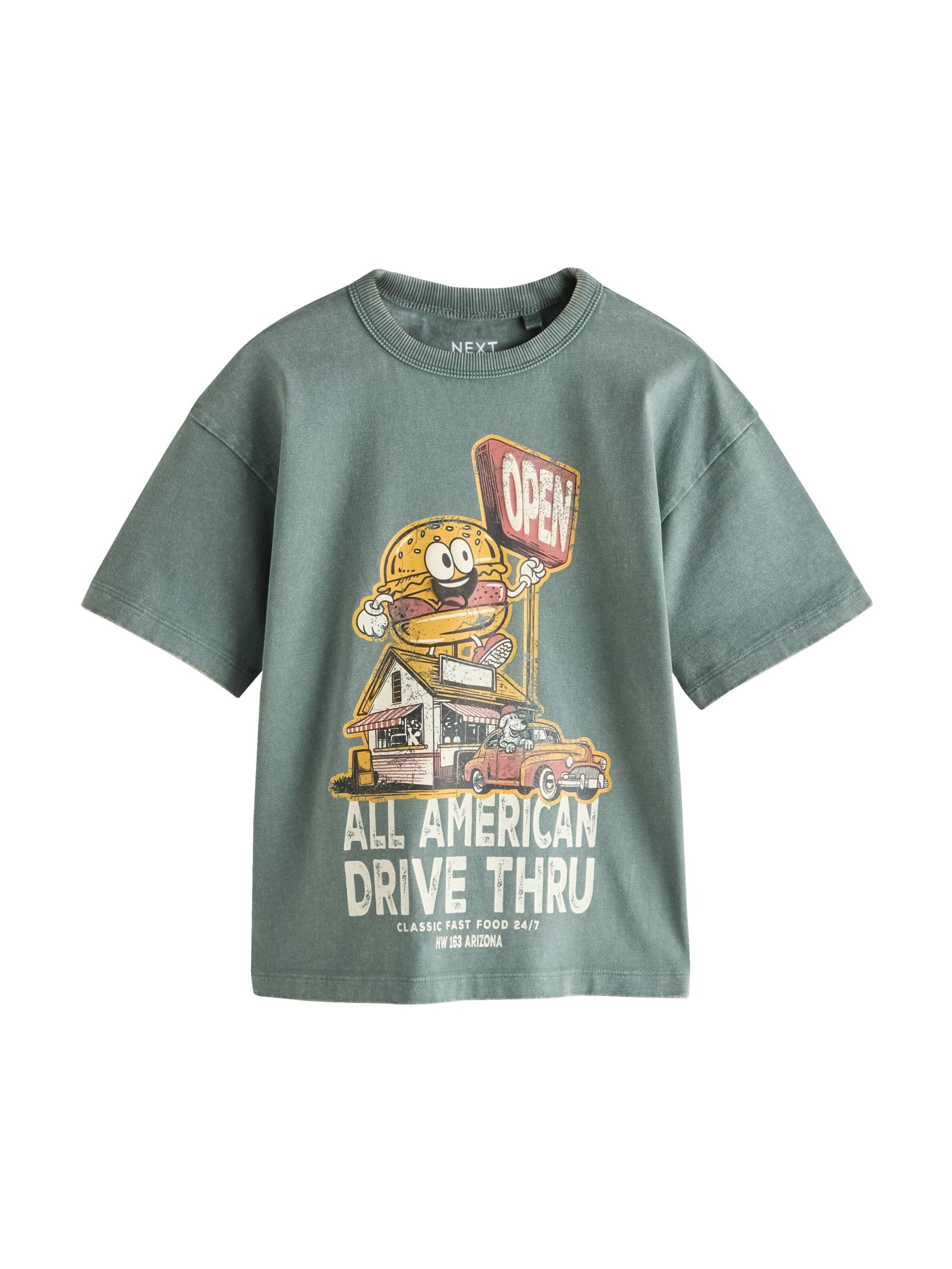 T-Shirt Next en vert : devant