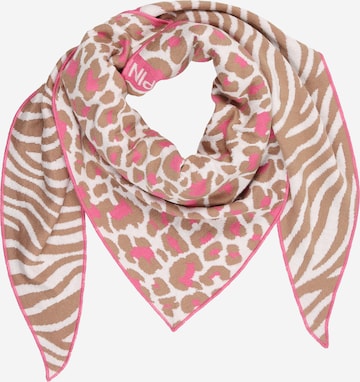 Foulard 'Love Is Love' Zwillingsherz en beige : devant