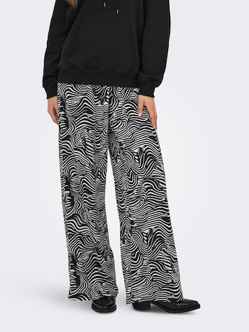 JDY Wide leg Trousers 'JDYDEBBIE' in Black: front