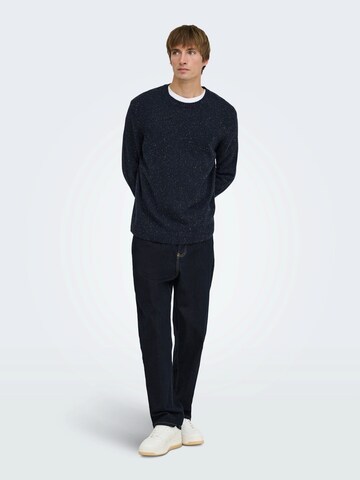 Only & Sons Sweater 'ONSMICHAEL' in Blue