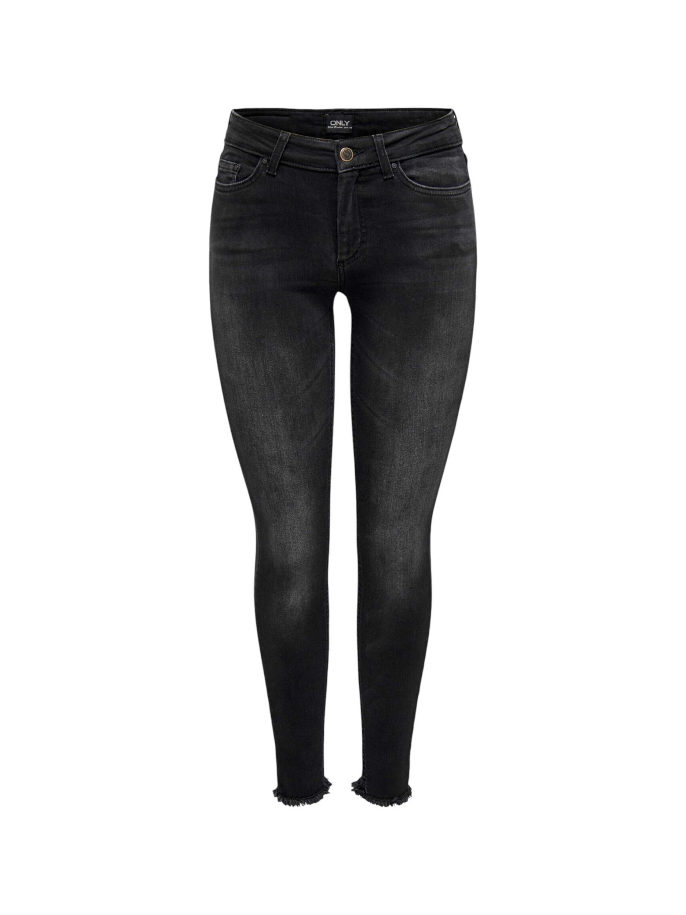 Skinny Jeans 'BLUSH LIFE MID ANK RAW REA1099 NOOS 15157997' di ONLY in nero: frontale