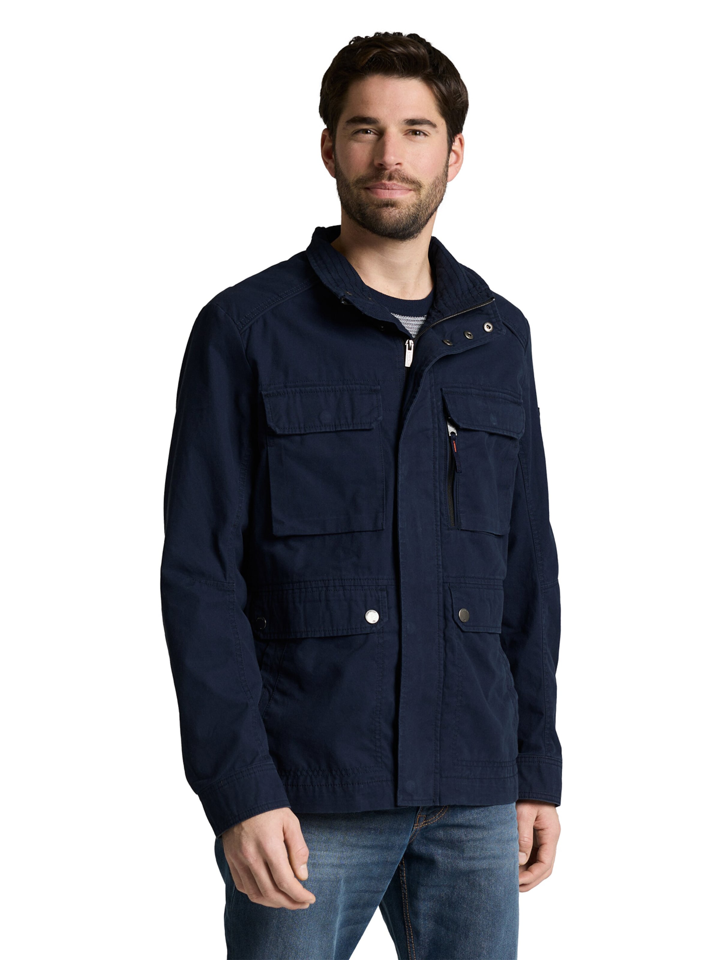 TOM TAILOR Tussenjas in Blauw: voorkant